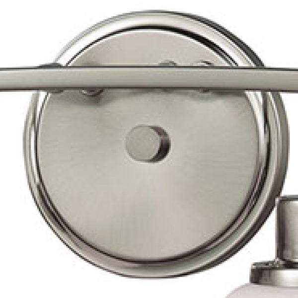 Thomas Lighting Casual Mission Four Light Vanity Bar in Brushed Nickel with Opal Glass Shades CN170412