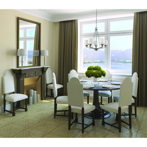 Thomas Lighting Casual Mission Three Light Chandelier with Opal Glass Shades in Brushed Nickel 22 inches CN170522