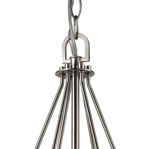 Thomas Lighting Casual Mission Three Light Chandelier with Opal Glass Shades in Brushed Nickel 29 inches CN170922
