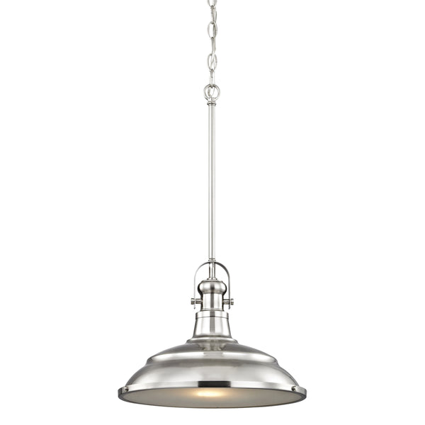Thomas Lighting Blakesley Dome Pendant Light Brushed Nickel Frosted Glass Kitchen Island Fixture CN200142