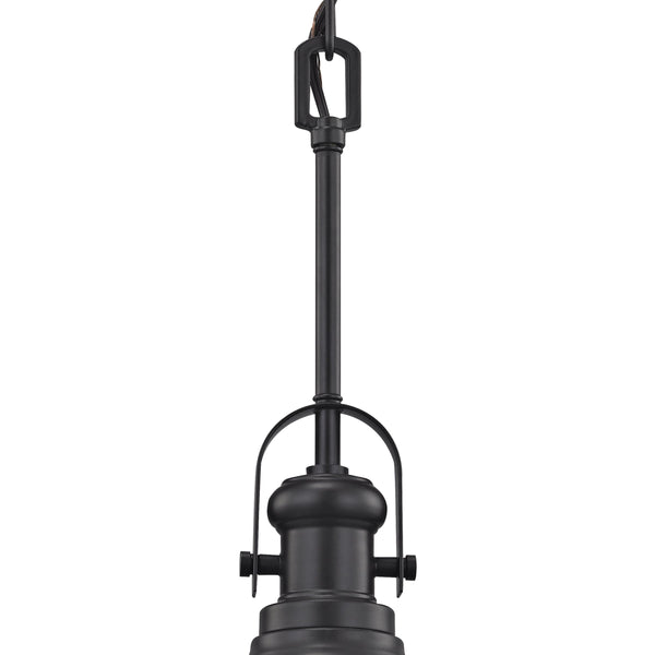 Thomas Lighting Blakesley Metal Dome Mini Pendant with Frosted Glass Diffuser for Kitchen or Dining Bronze CN200151
