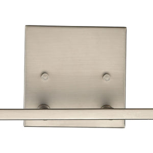 Thomas Lighting West End Angular Two Light Vanity Bar with Cylindrical Glass Shades for Bathrooms Nickel 14.5 inches CN240122