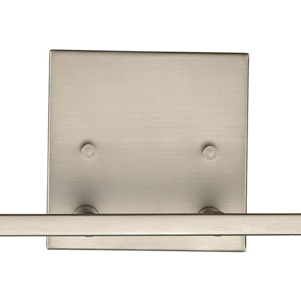 Thomas Lighting West End Angular Two Light Vanity Bar with Cylindrical Glass Shades for Bathrooms Nickel 14.5 inches CN240122