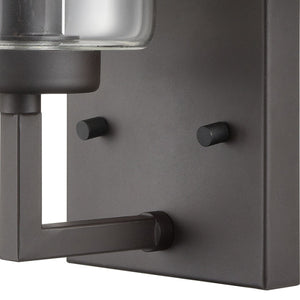 Thomas Lighting West End Oil Rubbed Bronze Wall Sconce with Clear Glass for Hallway or Bath CN240171