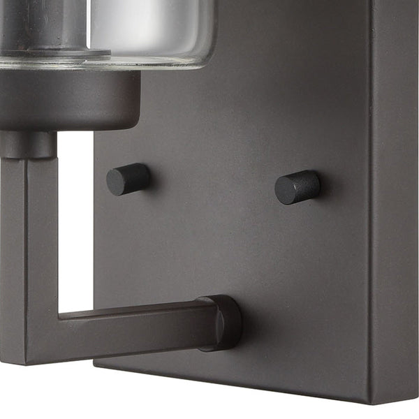 Thomas Lighting West End Oil Rubbed Bronze Wall Sconce with Clear Glass for Hallway or Bath CN240171