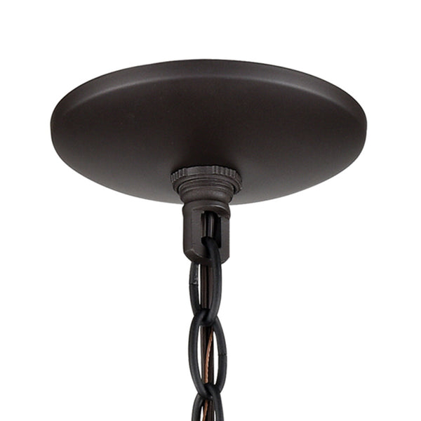 Thomas Lighting West End Angular Arm Three Light Chandelier with Cylindrical Glass Shades for Dining 15 inches Bronze CN240321