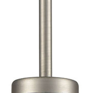 Thomas Lighting West End Angular Arm Mini Pendant Brushed Metal Cylindrical Glass Kitchen Island Light Nickel CN240512