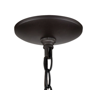 Thomas Lighting West End Angular Arm Three Light Chandelier with Cylindrical Glass Shades for Dining 20 inches Bronze CN240521