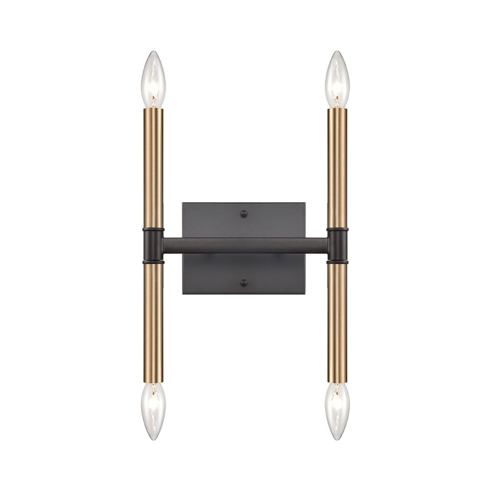 Thomas Lighting Notre Dame Linear Wall Sconce Oil Rubbed Bronze Gold Finish for Bath or Hallway 4-Light CN260471