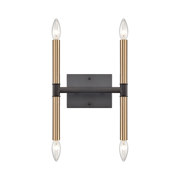 Thomas Lighting Notre Dame Linear Wall Sconce Oil Rubbed Bronze Gold Finish for Bath or Hallway 4-Light CN260471