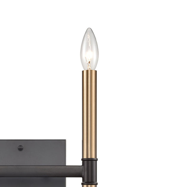 Thomas Lighting Notre Dame Linear Wall Sconce Oil Rubbed Bronze Gold Finish for Bath or Hallway 4-Light CN260471