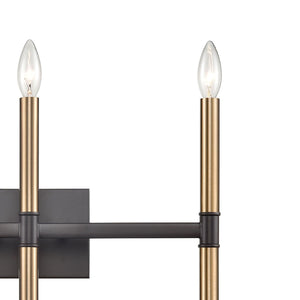 Thomas Lighting Notre Dame Linear Wall Sconce Oil Rubbed Bronze Gold Finish for Bath or Hallway 6-Light CN260611