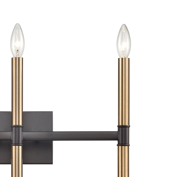 Thomas Lighting Notre Dame Linear Wall Sconce Oil Rubbed Bronze Gold Finish for Bath or Hallway 6-Light CN260611