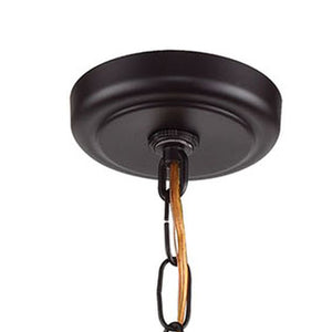 Thomas Lighting Notre Dame Six Light Industrial Chandelier with Bronze Gold Finish for Dining Rooms CN260621