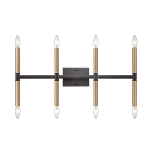 Thomas Lighting Notre Dame Linear Wall Sconce Oil Rubbed Bronze Gold Finish for Bath or Hallway 8-Light CN260811