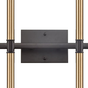 Thomas Lighting Notre Dame Linear Wall Sconce Oil Rubbed Bronze Gold Finish for Bath or Hallway 8-Light CN260811