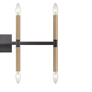 Thomas Lighting Notre Dame Linear Wall Sconce Oil Rubbed Bronze Gold Finish for Bath or Hallway 8-Light CN260811