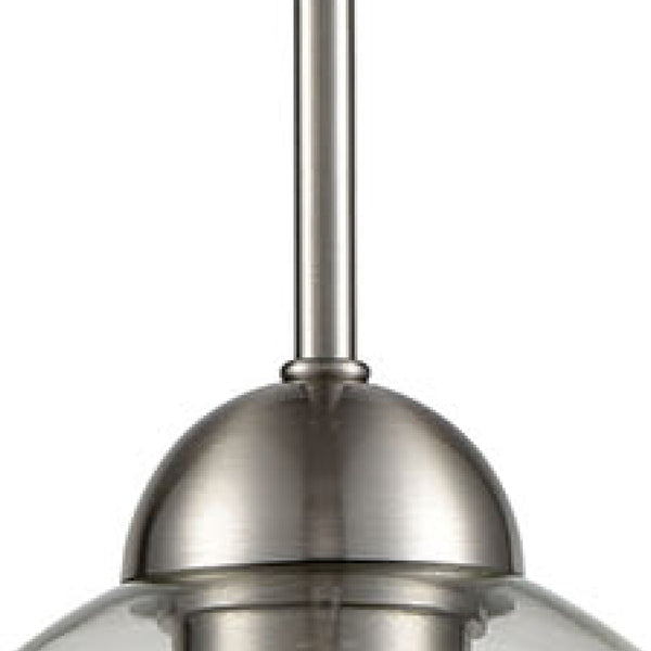 Thomas Lighting Astoria Clear Globe Mini Pendant Brushed Nickel Mid-Century Kitchen Entryway Light CN280152
