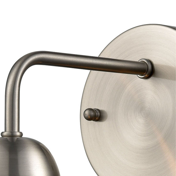 Thomas Lighting Astoria Hardwired Globe Wall Sconce Mid-Century Metal Fixture for Modern Interiors Nickel CN280172