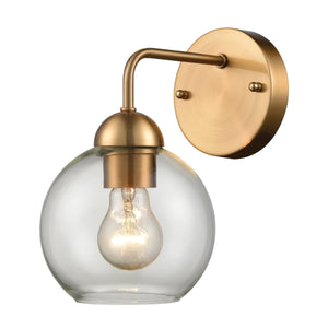 Thomas Lighting Astoria Hardwired Globe Wall Sconce Mid-Century Metal Fixture for Modern Interiors Gold CN280175