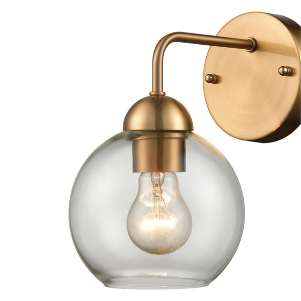 Thomas Lighting Astoria Hardwired Globe Wall Sconce Mid-Century Metal Fixture for Modern Interiors Gold CN280175