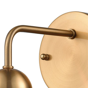 Thomas Lighting Astoria Hardwired Globe Wall Sconce Mid-Century Metal Fixture for Modern Interiors Gold CN280175