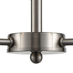 Thomas Lighting Astoria Three Globe Sculptural Chandelier with Curved Arms for Dining and Entryway Nickel 23 inches CN280322