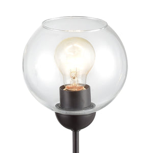 Thomas Lighting Boman 3 Light Matte Metal Chandelier with Clear Glass Globes for Dining Rooms Bronze 23 inches CN280327