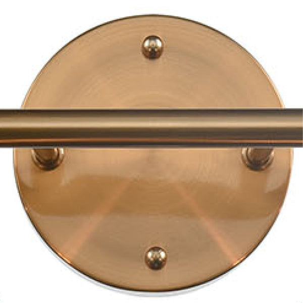Thomas Lighting Astoria 3-Light Satin Gold Vanity Bar with Clear Globe Shades for Bathroom Walls 35 inches CN280415