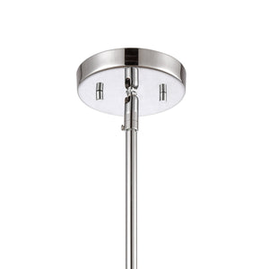 Thomas Lighting Oakland Industrial Mini Pendant with Cylindrical Glass Shade for Kitchen or Dining Chrome CN290153