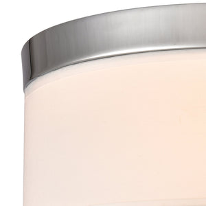 Thomas Lighting Oak Valley Drum Shade Flush Mount Chrome Ceiling Light for Bedroom or Hallway 12 inches CN290233
