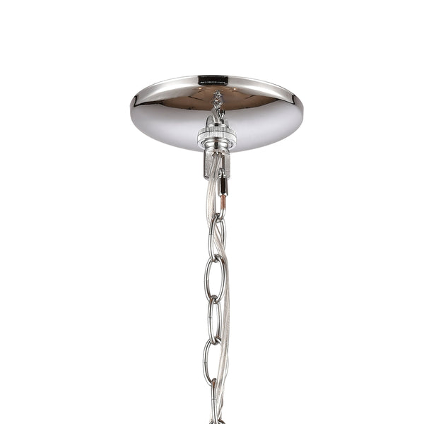 Thomas Lighting Oakland 3 Light Industrial Chandelier Polished Metal Cylinder Shades Dining Room Chrome 19 inches CN290323
