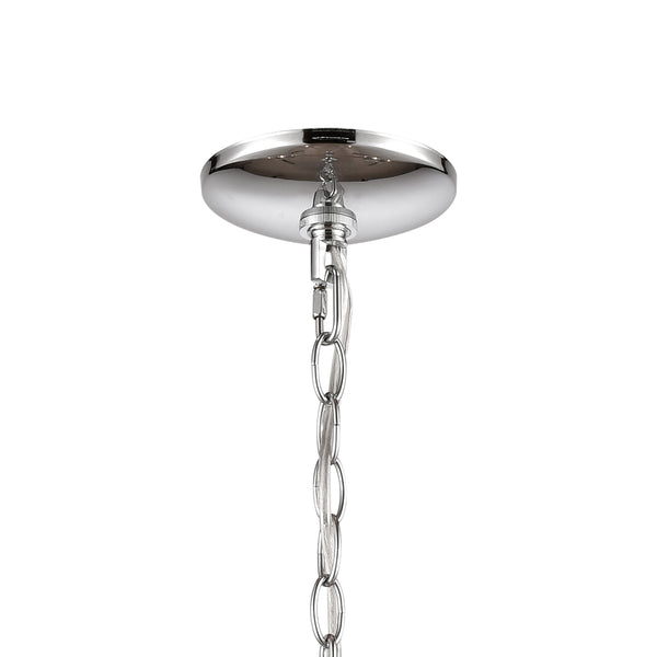 Thomas Lighting Oakland 3 Light Industrial Chandelier Polished Metal Cylinder Shades Dining Room Chrome 25 inches CN290523