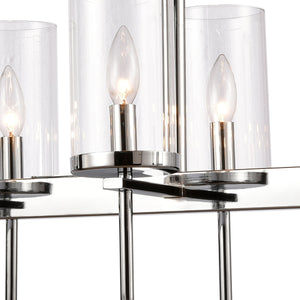 Thomas Lighting Oakland 3 Light Industrial Chandelier Polished Metal Cylinder Shades Dining Room Chrome 32.5 inches CN290883