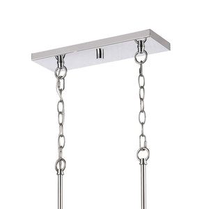Thomas Lighting Oakland 3 Light Industrial Chandelier Polished Metal Cylinder Shades Dining Room Chrome 32.5 inches CN290883