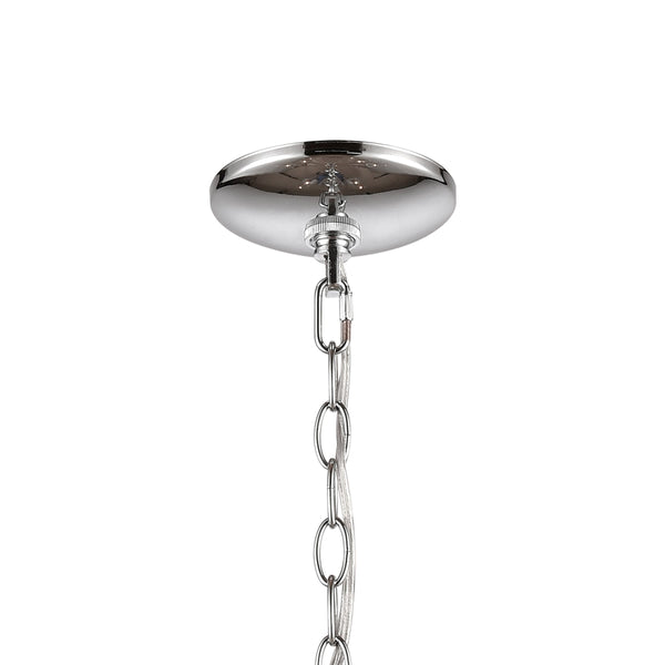 Thomas Lighting Oakland 3 Light Industrial Chandelier Polished Metal Cylinder Shades Dining Room Chrome 28.5 inches CN290923