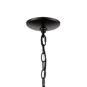 Thomas Lighting Oakland 3 Light Industrial Chandelier Polished Metal Cylinder Shades Dining Room Black 28.5 inches CN290926