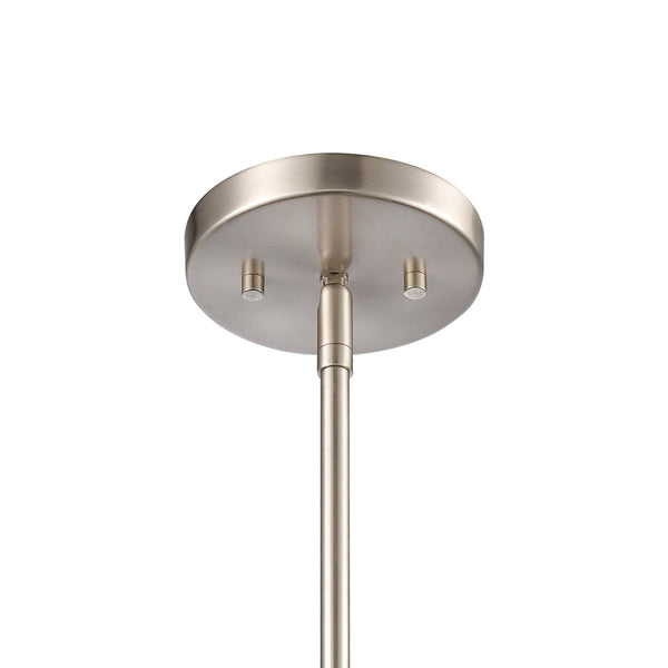 Thomas Lighting Market Square Brushed Nickel Mini Pendant Frosted Seeded Glass Traditional Kitchen Light CN300152
