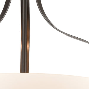 Thomas Lighting Market Square Three Light Pendant Frosted Seeded Glass Architectural Kitchen Island Fixture Bronze CN300841