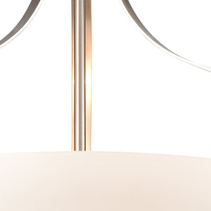 Thomas Lighting Market Square Three Light Pendant Frosted Seeded Glass Architectural Kitchen Island Fixture Nickel CN300842