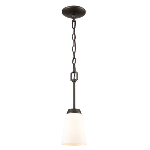 Thomas Lighting Winslow Mini Pendant with Opaque Glass Shade Oil Bronze Kitchen Island Light CN310151