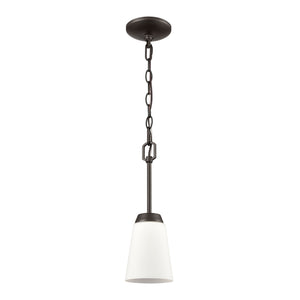 Thomas Lighting Winslow Mini Pendant with Opaque Glass Shade Oil Bronze Kitchen Island Light CN310151