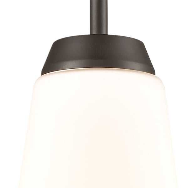 Thomas Lighting Winslow Mini Pendant with Opaque Glass Shade Oil Bronze Kitchen Island Light CN310151