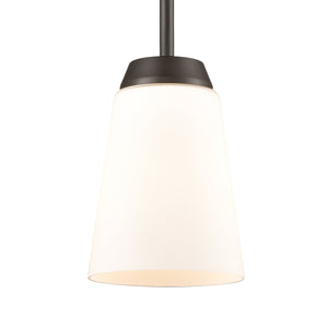 Thomas Lighting Winslow Mini Pendant with Opaque Glass Shade Oil Bronze Kitchen Island Light CN310151