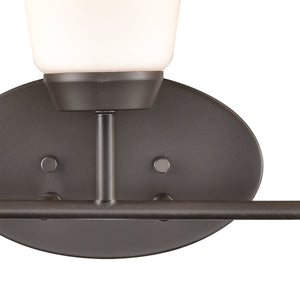 Thomas Lighting Winslow Single Bulb Vanity Wall Light Brushed Metal Shade for Bathroom Powder Room Bronze 3-Light CN310311