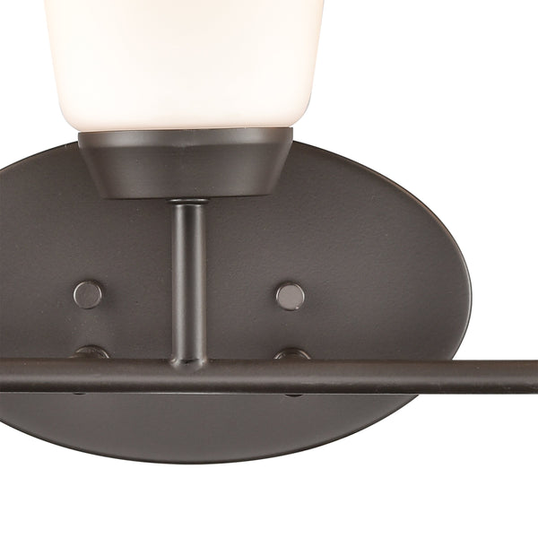 Thomas Lighting Winslow Single Bulb Vanity Wall Light Brushed Metal Shade for Bathroom Powder Room Bronze 3-Light CN310311
