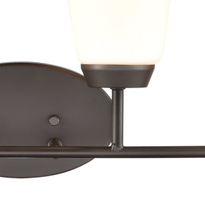 Thomas Lighting Winslow Single Bulb Vanity Wall Light Brushed Metal Shade for Bathroom Powder Room Bronze 4-Light CN310411