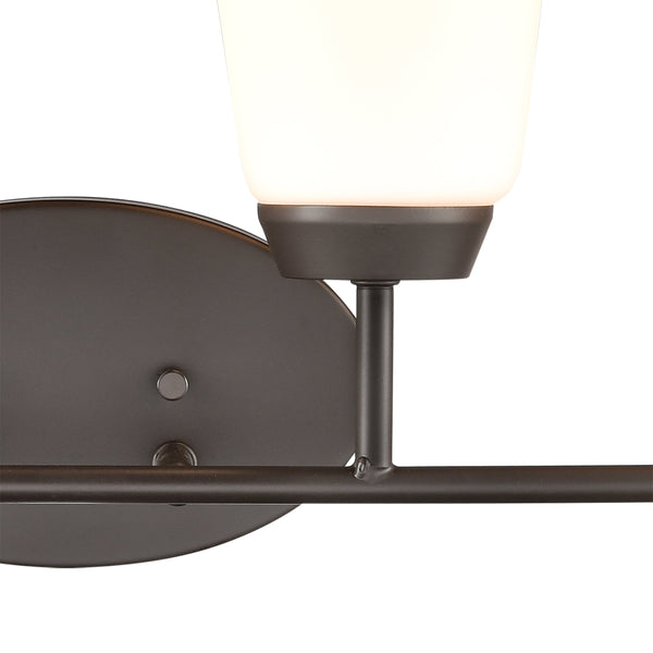 Thomas Lighting Winslow Single Bulb Vanity Wall Light Brushed Metal Shade for Bathroom Powder Room Bronze 4-Light CN310411