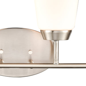 Thomas Lighting Winslow Single Bulb Vanity Wall Light Brushed Metal Shade for Bathroom Powder Room Nickel 4-Light CN310412