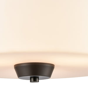 Thomas Lighting Winslow Three Light Pendant with Opaque Glass Shades for Dining and Kitchen Islands Bronze CN310841